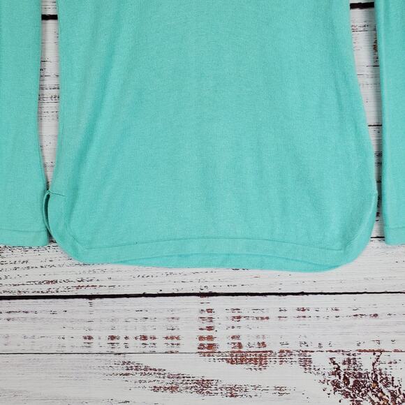 Lilly Pulitzer April Teal Tunic Sweater Whimsy Fairy Crystal Pink Embroidered M - Picture 5 of 12